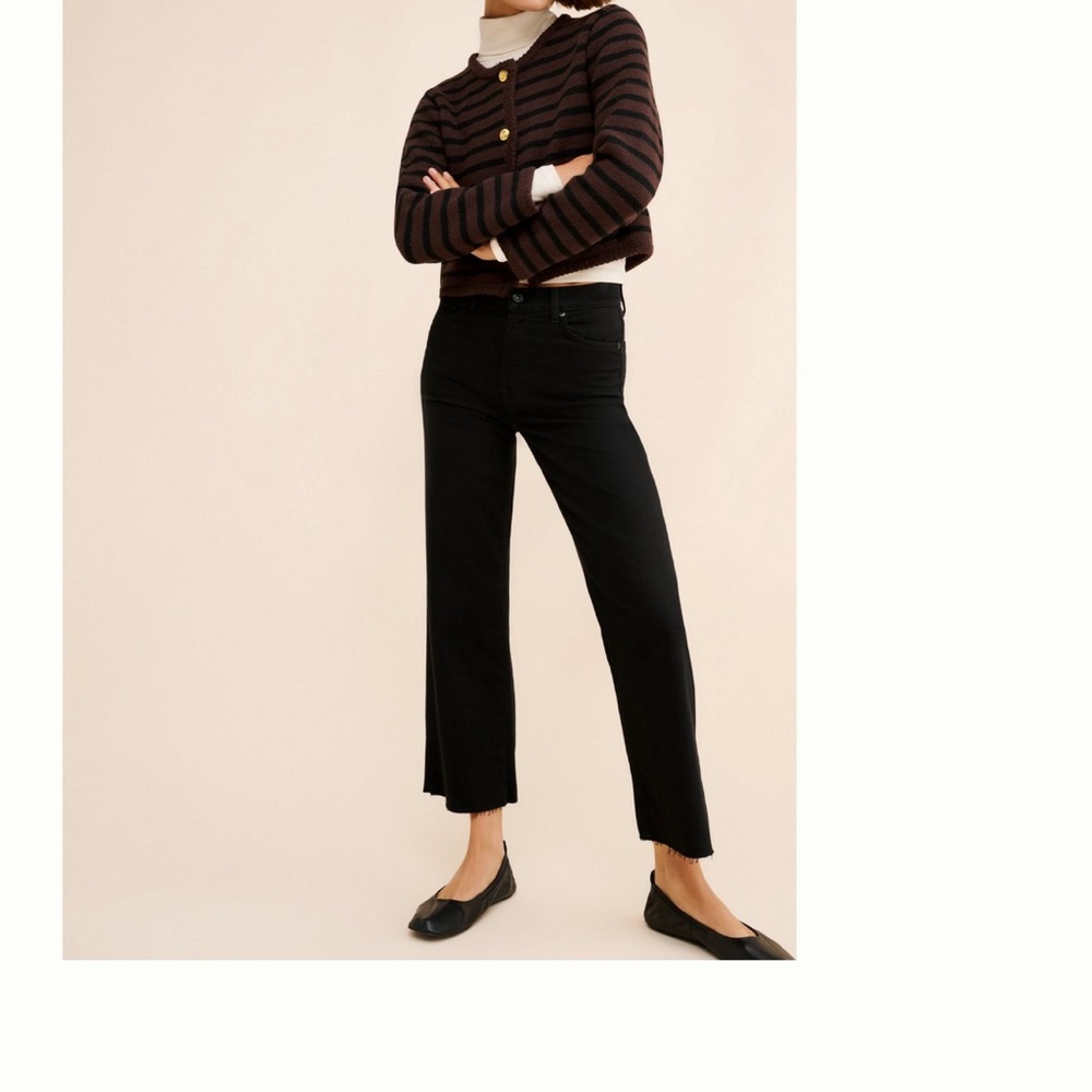 7 For All Mankind Cropped Wide Leg Alexa Jeans